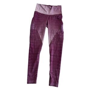 EUC Niyama Sol Croc High Waisted Slice Leggings Muave sz M yoga activewear